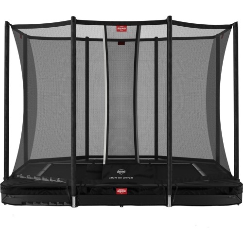 Trampolina BERG Ultim Favorit InGround - 280cm, czarna, z siatką zabezpieczającą Comfort
