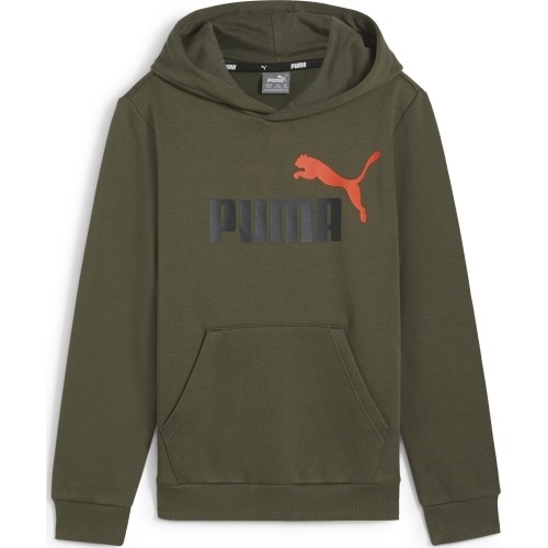 Puma Džemperis Paaugliams Ess+ 2Col Big Logo Fl Khaki 586987 77