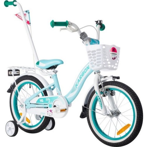 Dviratis Carbon Kitty 16 turquoise-white