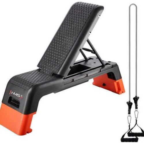 AS009 PRO ADJUSTABLE AEROBIC STEP WITH BENCH FUNCTION COMMERCIAL HMS