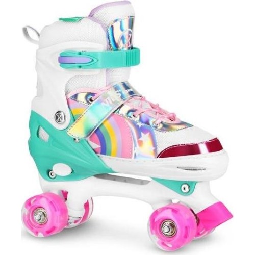 NQ0187 LED RAINBOW ROLLER SKATES NILS EXTREME
