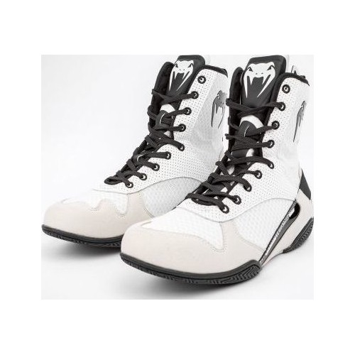 Venum Elite Boxing Shoes - White/Black