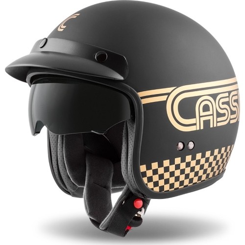 Motorcycle Helmet Cassida Oxygen Rondo 2023 Black Matte/Gold
