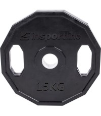 Gumowana waga olimpijska 50mm inSPORTline Ruberton 15kg