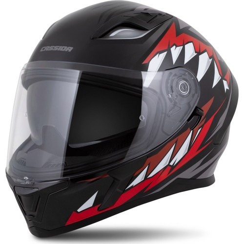 Kask motocyklowy Cassida Orbit StriX czerwony/szary/biały/czarny