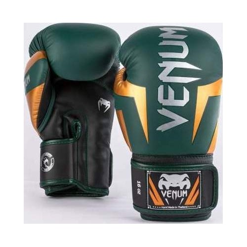 Venum Elite Boxing Gloves - Green/Bronze/Silver