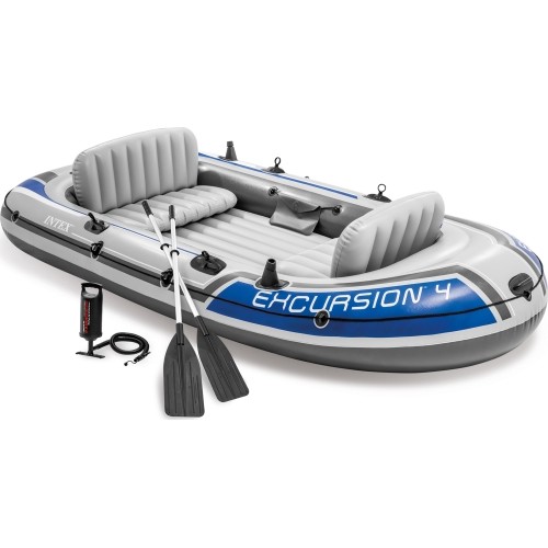 Excursion 4-person pontoon fishing paddle pump