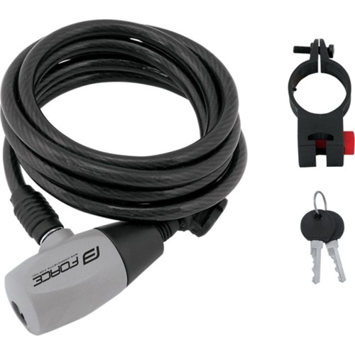 FORCE Ron lock with holder 120cm/8mm (black)