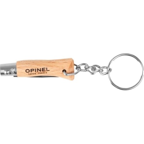 Opinel pocket knife No.2 Beech handle with key ring