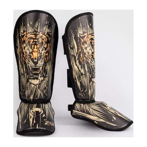 Ochraniacze goleni Venum Tiger Kids - Black/Neon Orang