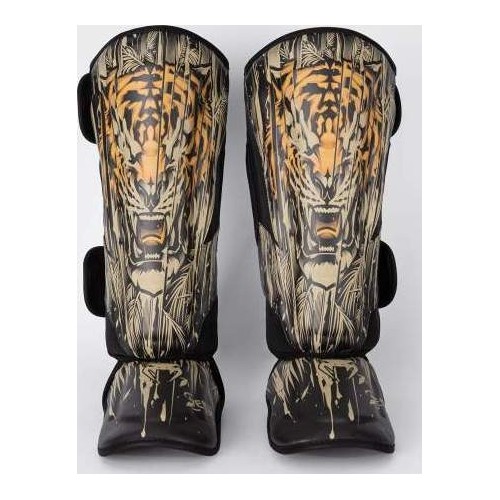Ochraniacze goleni Venum Tiger - Black/Neon Orange