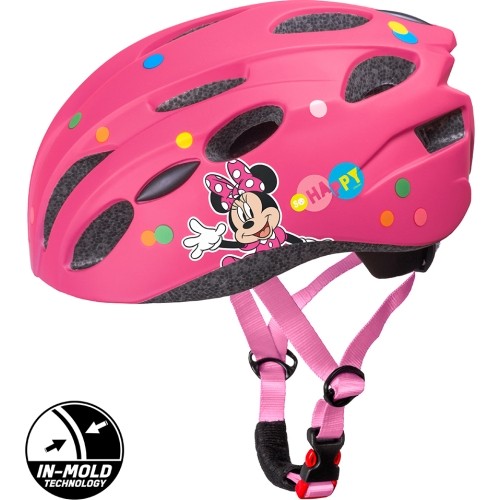 Kask rowerowy Dvirtex Minnie, rozmiar 52-56 cm, różowy