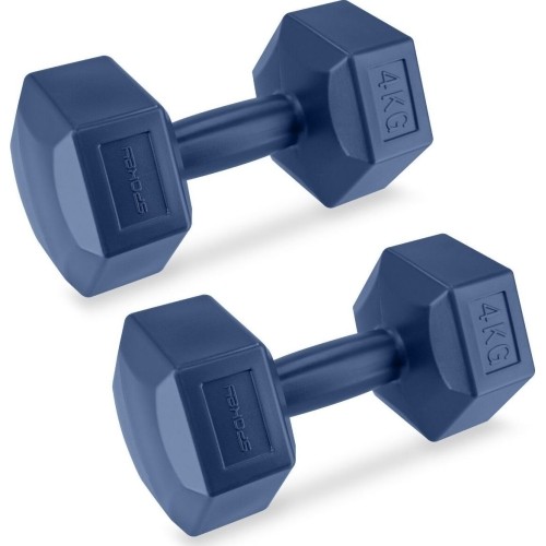 Set of hexagonal dumbbells 2x4 kg Spokey MONSTER