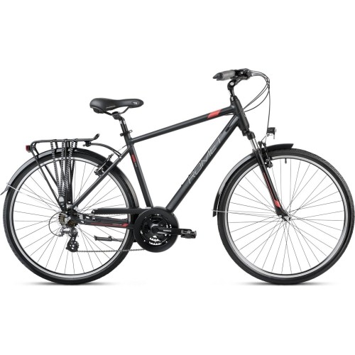 Dviratis Romet Wagant 1 2024 czarno-czerwony
