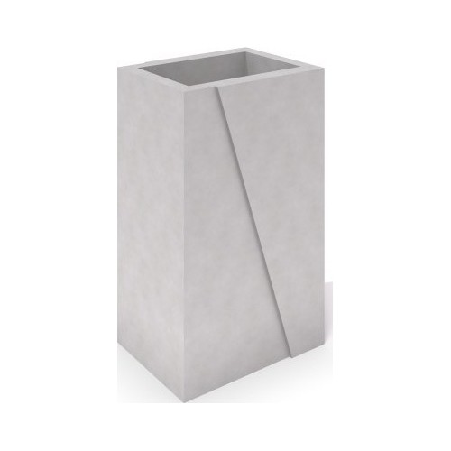 Planter - donica z białego betonu Inter-Play Deco 02