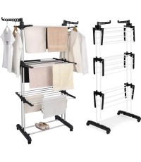 Suszarka na pranie pionowa z kółkami składana