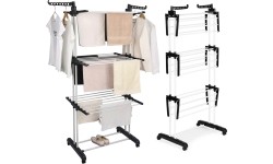 Suszarka na pranie pionowa z kółkami składana