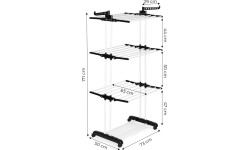 Suszarka na pranie pionowa z kółkami składana