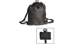 BLACK ROLL-UP RUCKSACK