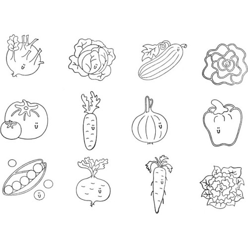 Vegetables. Stamps