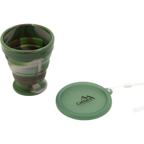 Silikonowy kubek składany turystyczny Cattara ARMY - 200 ml
