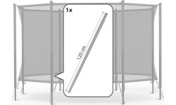 Safety Net Comfort - dolna rura + uchwyt sprężynowy (120cm)