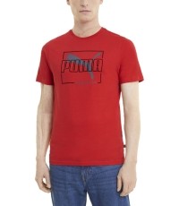 Puma Marškinėliai Vyrams Flock Tee High Risk Red