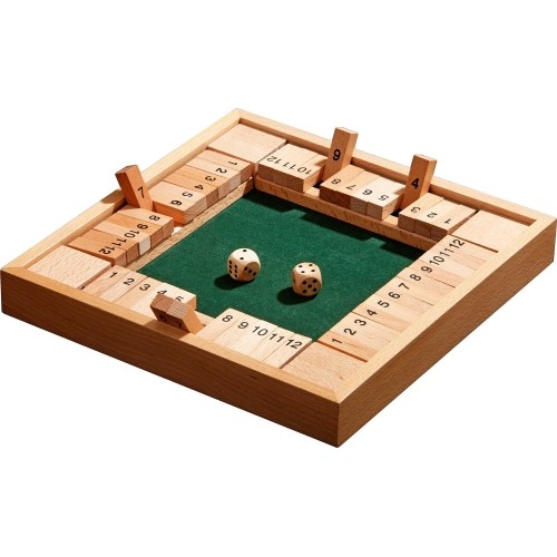 Gra drewniana Zamknij Pudełko Philos Shut the box - 24,5x24,5 cm