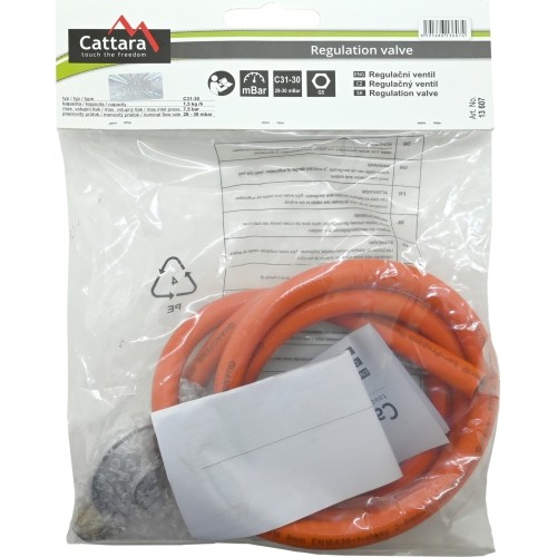 Reduktor ciśnienia gazu 30mbar EN16129 - Zestaw węży 1,5m