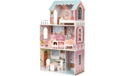 Duży domek dla lalek Barbie z kompletem mebelków ECOTOYS