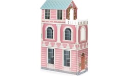 Duży domek dla lalek Barbie z kompletem mebelków ECOTOYS