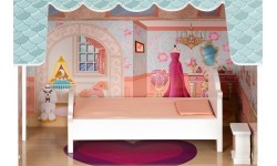 Duży domek dla lalek Barbie z kompletem mebelków ECOTOYS