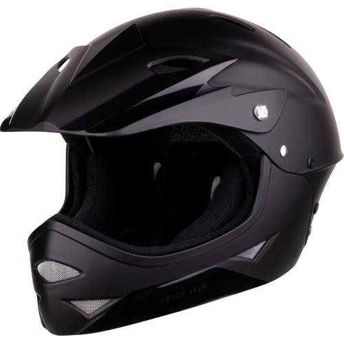 Kask dziecięcy FORCE DOWNHILL Junior // rozmiar S-M (54-58 cm) (czarny)