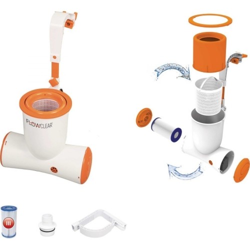 Pompa filtrująca Skimatic ze skimmerem 680gal 2574 L h BESTWAY