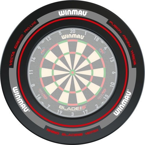 Obramowanie tarczy do rzutek Winmau Advance czarne/czerwone