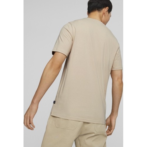 Koszulka bawełniana męska Puma Graphics Wording Cream 674475 88