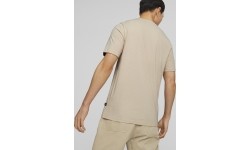 Koszulka bawełniana męska Puma Graphics Wording Cream 674475 88
