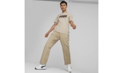 Koszulka bawełniana męska Puma Graphics Wording Cream 674475 88
