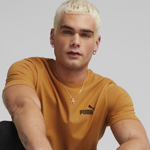 Puma bawełniana koszulka męska Ess Small Logo Tee Brown 586669 27