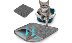 Mata dwuwarstwowa wycieraczka pod kuwetę dla kota szara