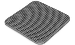 Mata dwuwarstwowa wycieraczka pod kuwetę dla kota szara