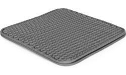 Mata dwuwarstwowa wycieraczka pod kuwetę dla kota szara