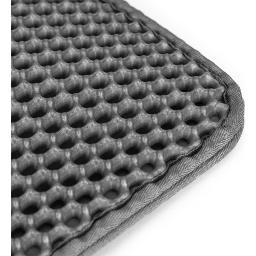 Mata dwuwarstwowa wycieraczka pod kuwetę dla kota szara