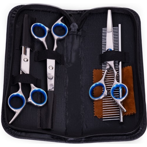 Zestaw groomerski do strzyżenia psów kotów nożyczki grzebień etui
