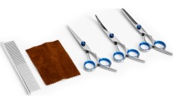 Zestaw groomerski do strzyżenia psów kotów nożyczki grzebień etui