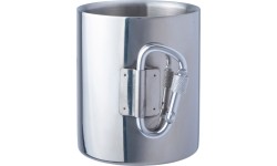 Składany kubek ze stali nierdzewnej BasicNature Space Safer Thermo, 0,34 l