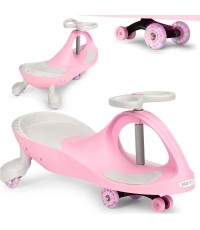 Jeździk dla dzieci z kołami LED, różowy, ECOTOYS