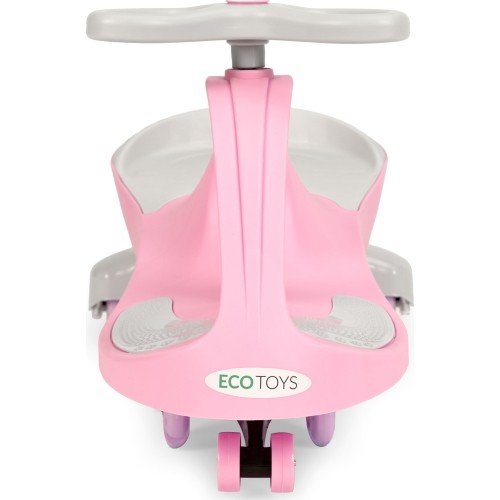 Jeździk grawitacyjny pojazd dla dzieci koła LED różowy ECOTOYS
