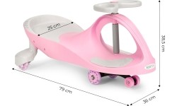 Jeździk grawitacyjny pojazd dla dzieci koła LED różowy ECOTOYS