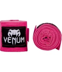 Owijki bokserskie Venum Kontact, 4 m, neonowy róż